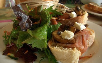 Mushroom and Goat Cheese Bruschetta