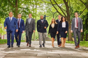 Partner and trial attorney Prince Holloway leads his team members